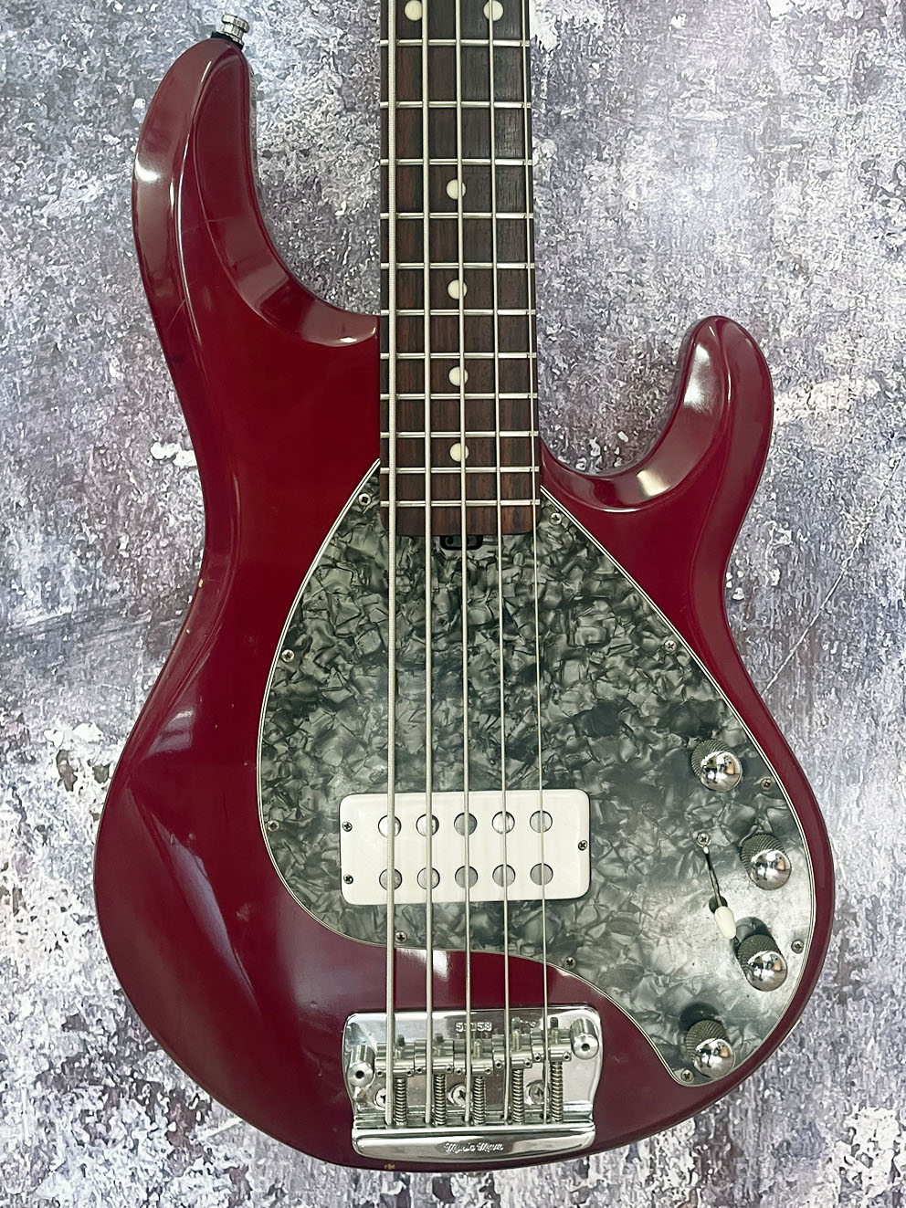 Musicman StingRay 5 Red TRN Rosewood BJ 1990