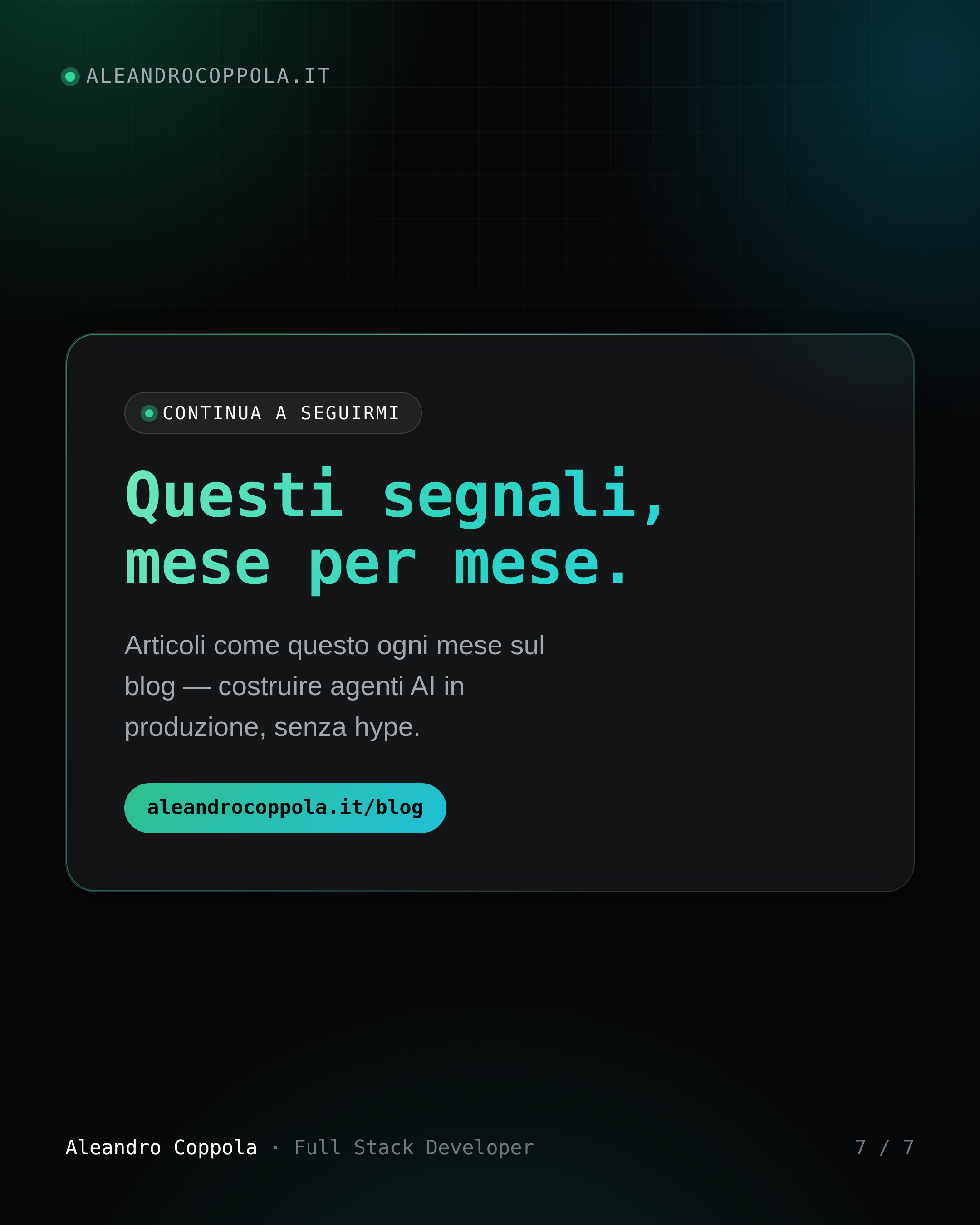 Continua a seguire questi segnali