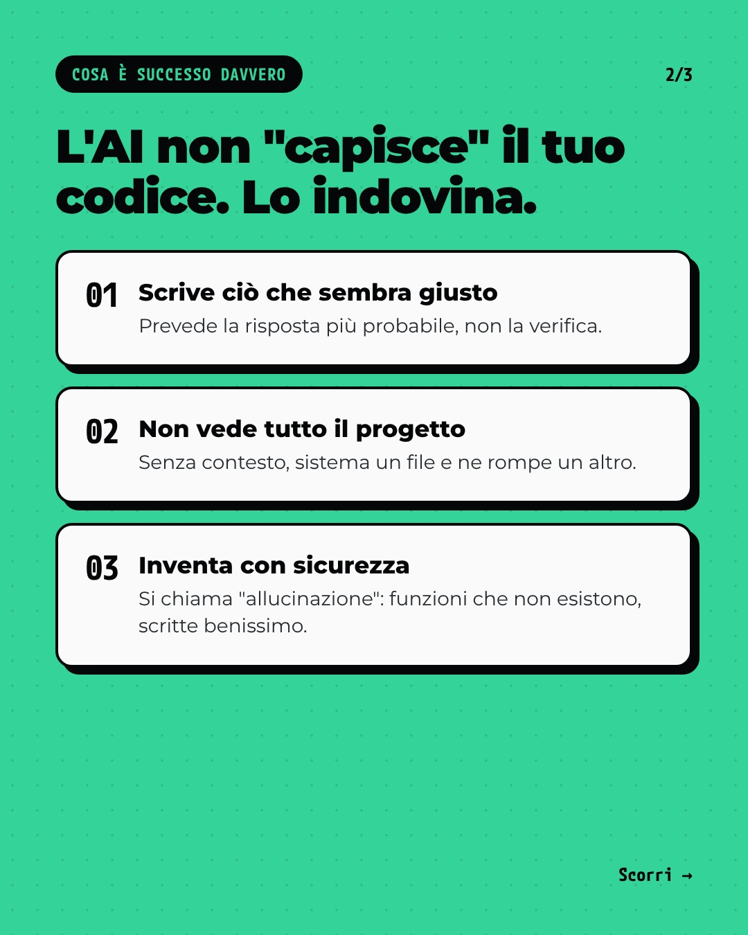 L'AI sistema il bug, ora sono tre – slide 2