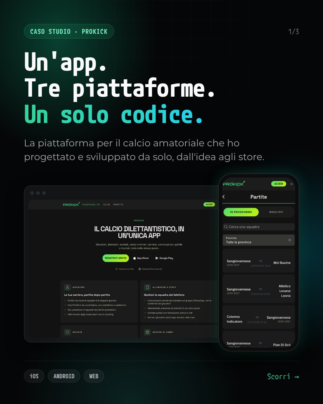 ProKick: un'app, tre piattaforme