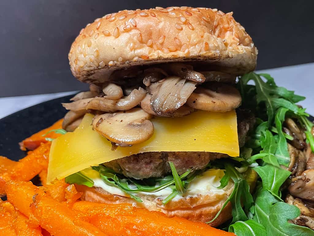 Winterburger van de barbecue