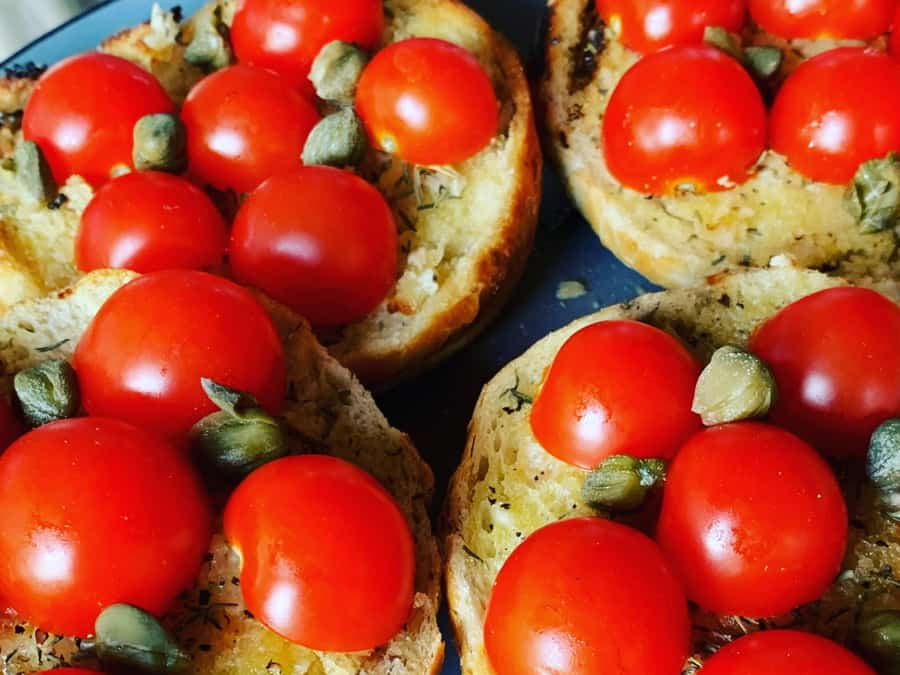 Bruschetta van de barbecue