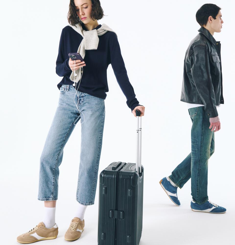 Philippe Model sneakers planche women beige white and men blue white