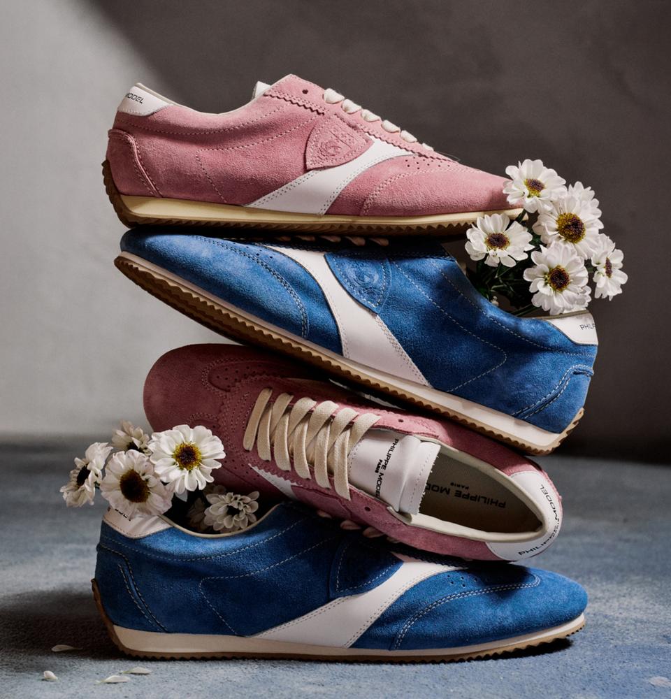 Philippe Model sneakers planche bianco rosa bianco blu