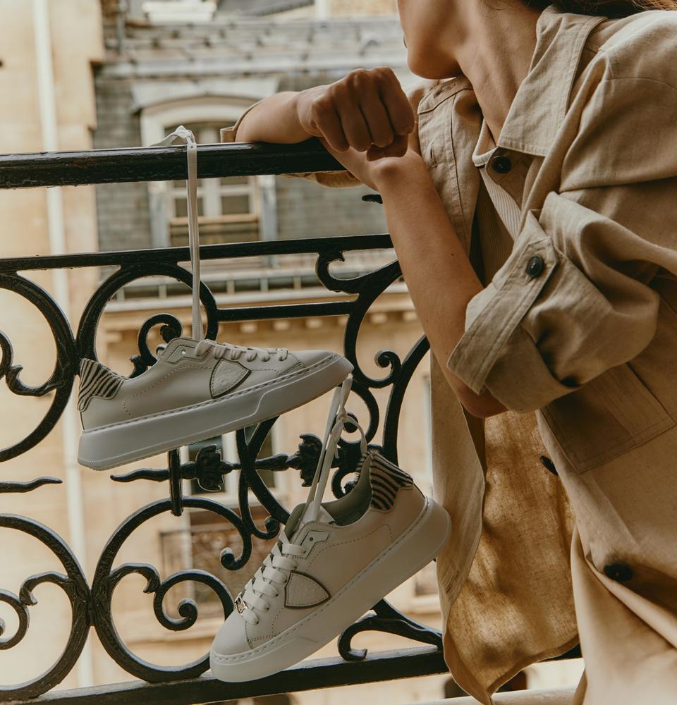 Philippe Model sneakers women temple white animalier