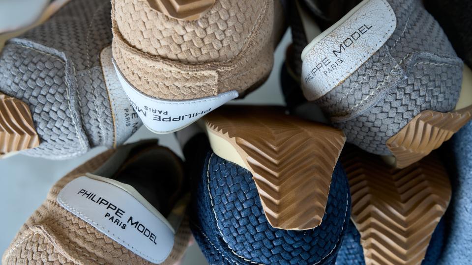 Philippe Model sneakers planche grey beige blue