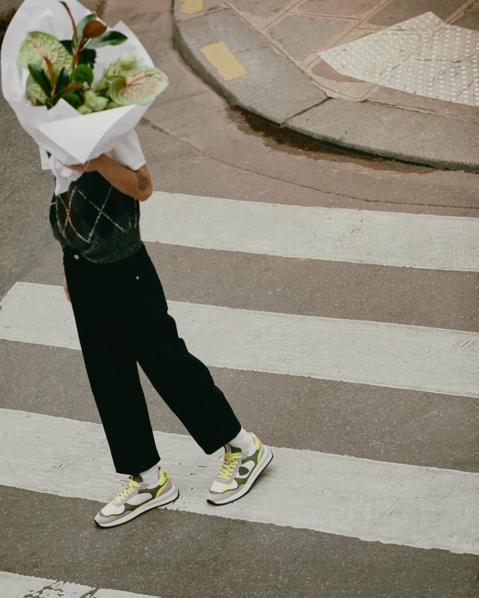 Philippe Model sneakers men olympique white green neon yellow