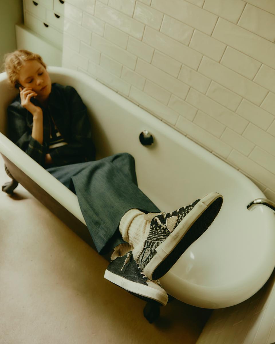 Philippe Model sneakers prsx women with faux fur lining, blue white