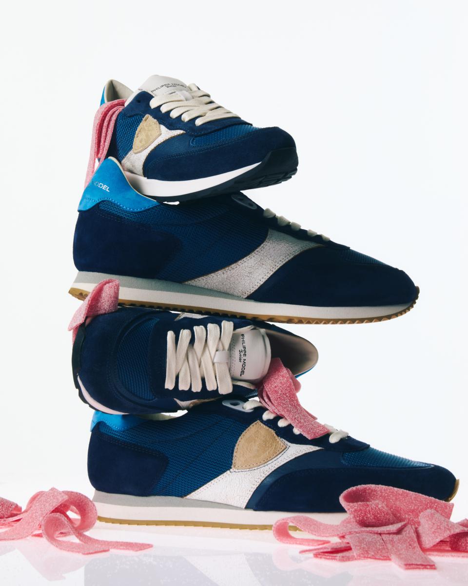 Philippe Model sneakers blville blue white adult and kids