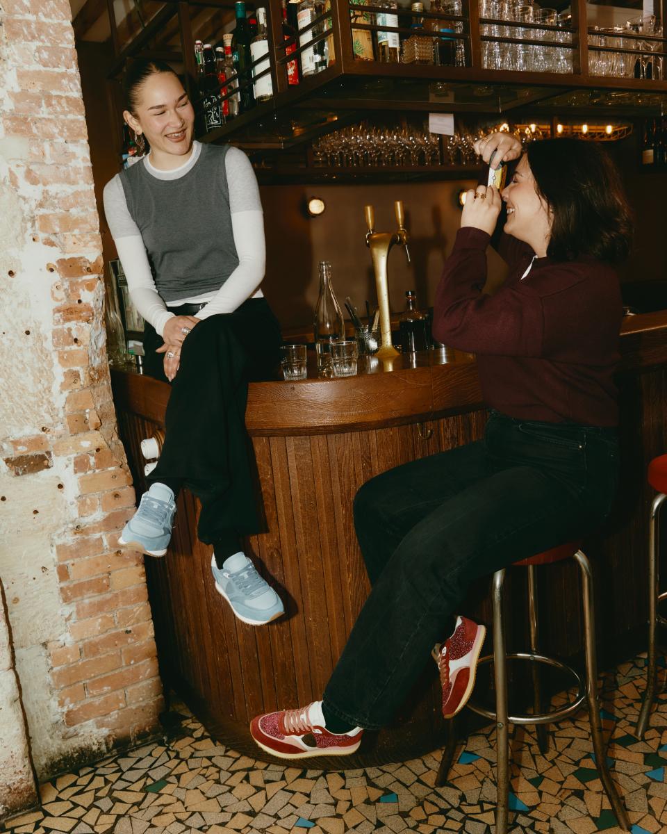 Philippe Model sneakers blville women light blue and fuchsia