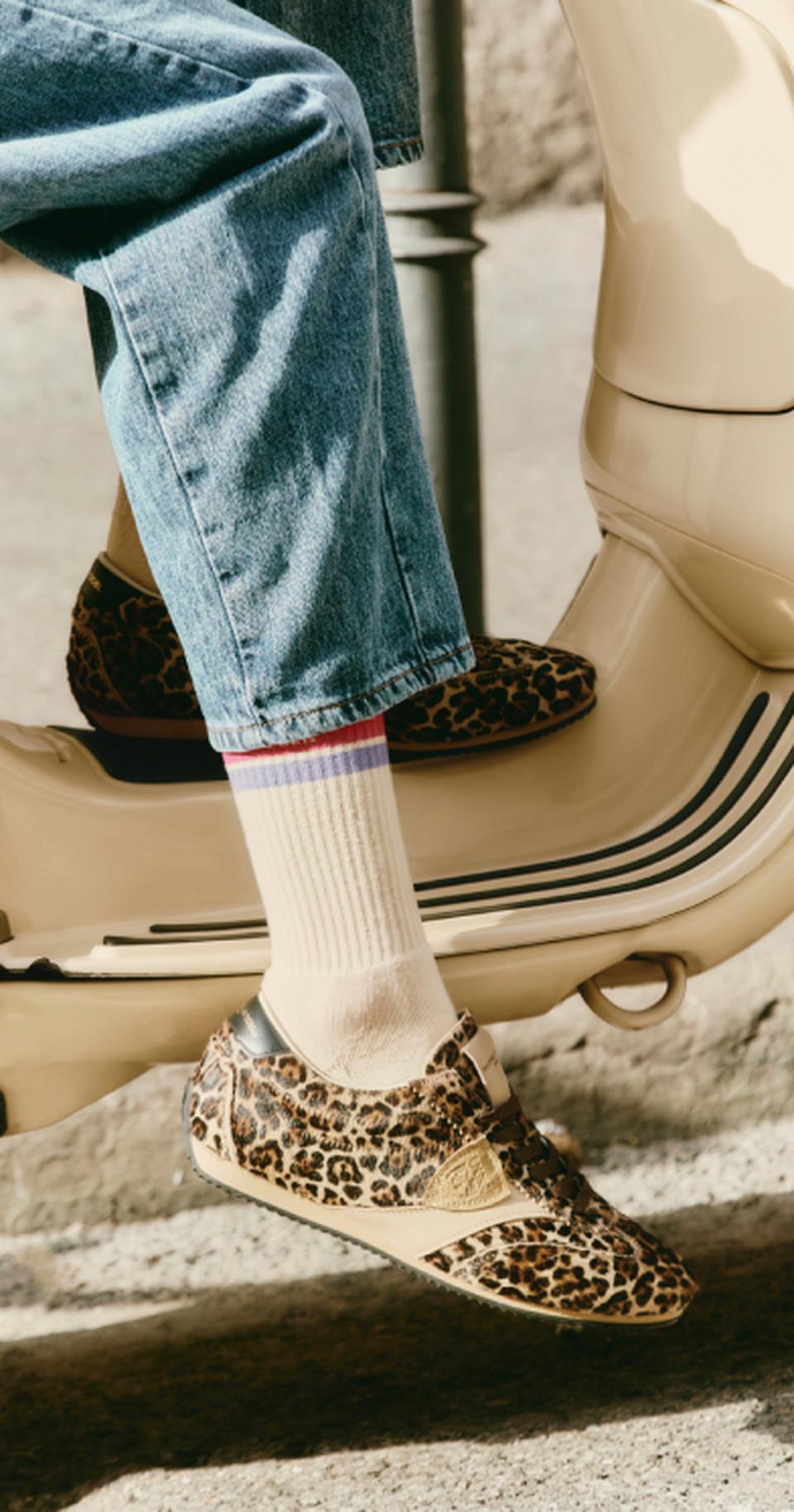 Philippe Model sneakers planche women beige animalier print