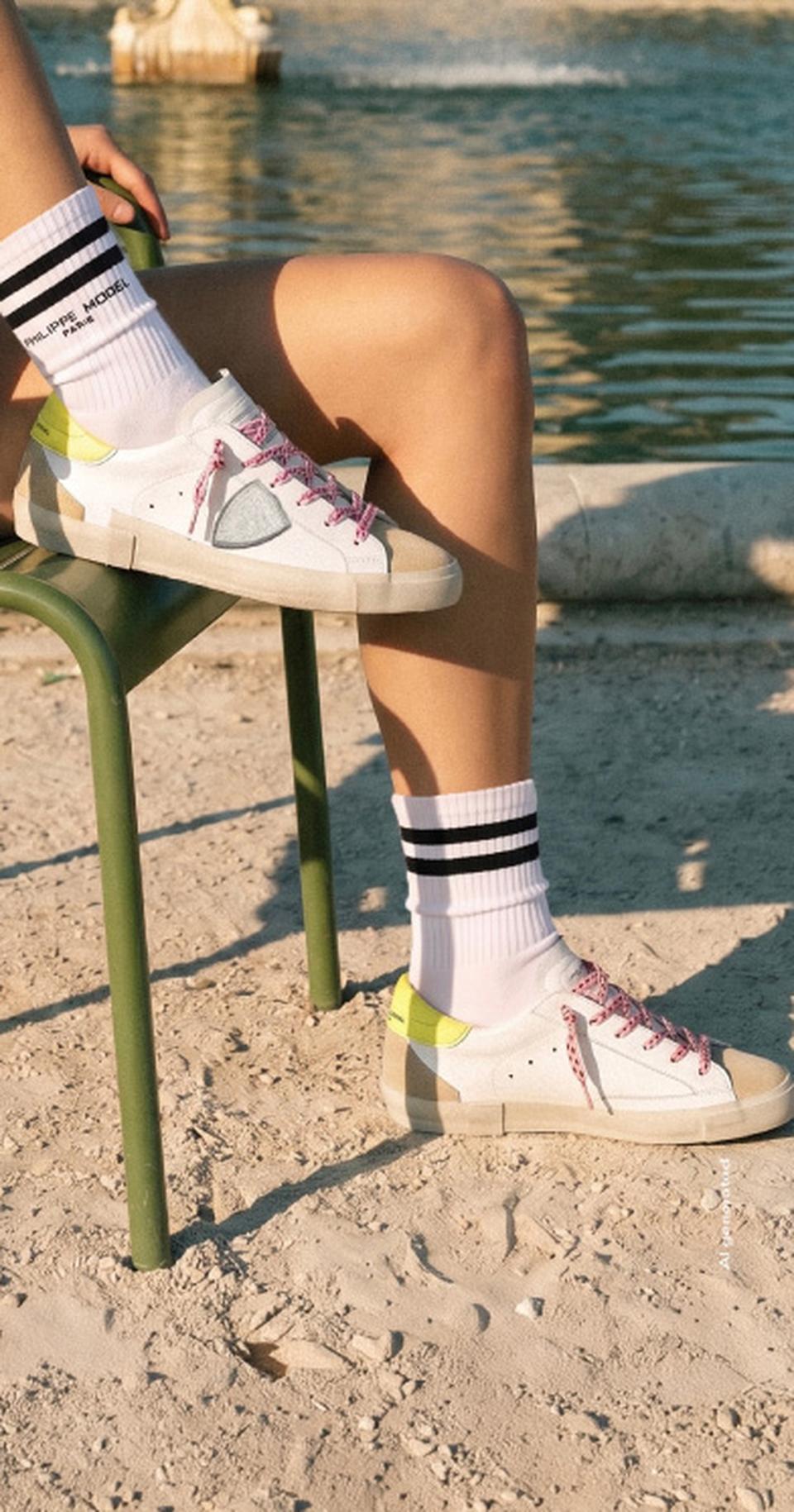 Philippe Model sneakers prsx women white beige neon yellow