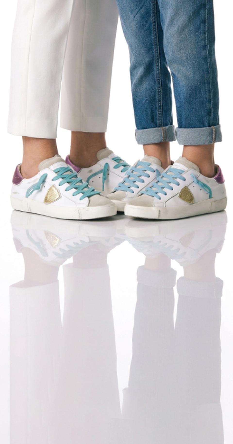 Philippe Model sneakers prsx mini me bianco viola azzurro