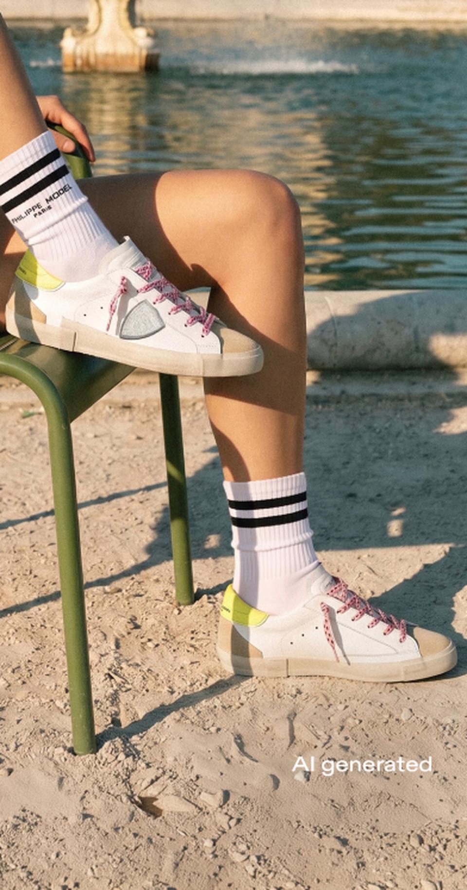 Philippe Model sneakers prsx women white beige neon yellow