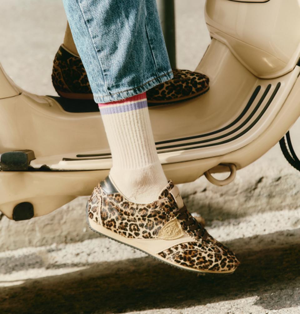 Philippe Model sneakers planche women beige animalier print