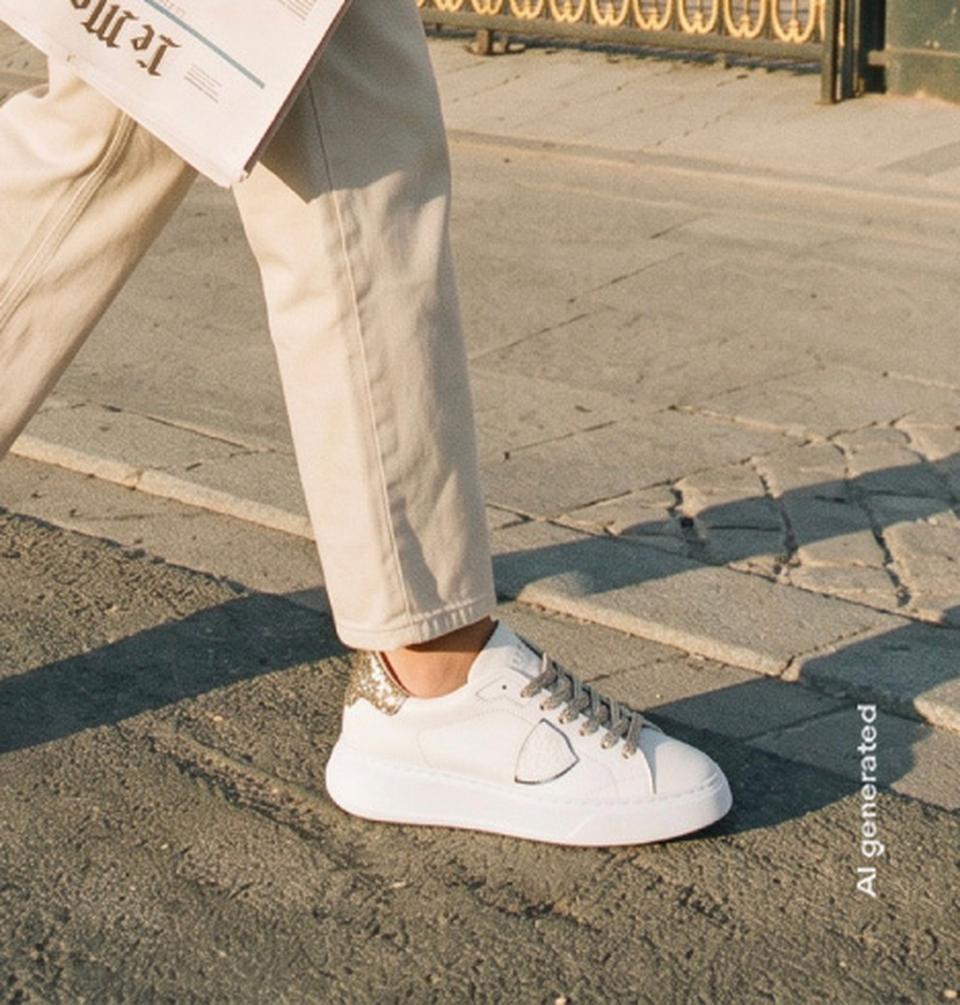Philippe Model sneakers temple women white gold