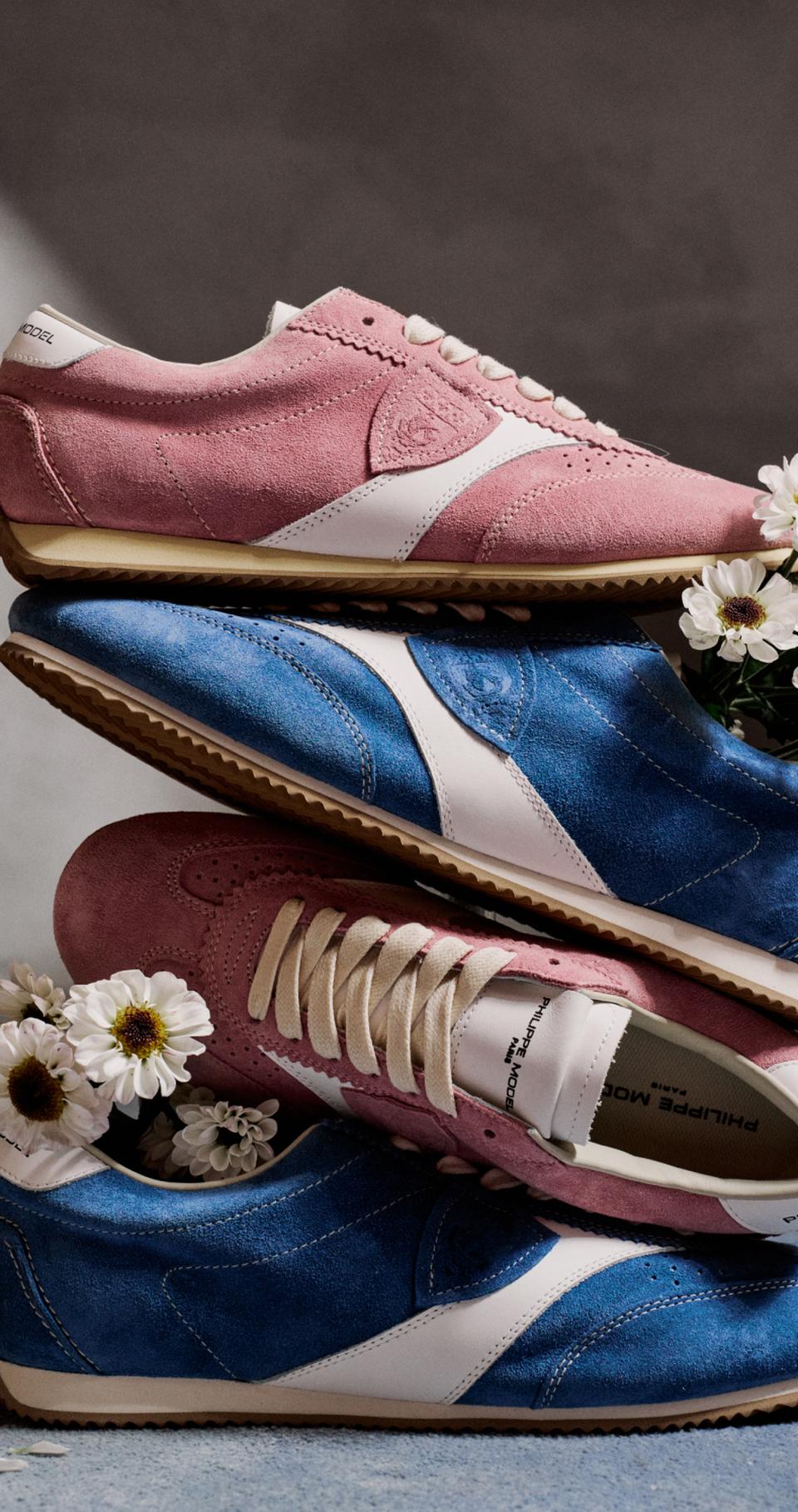 Philippe Model sneakers planche bianco rosa bianco blu