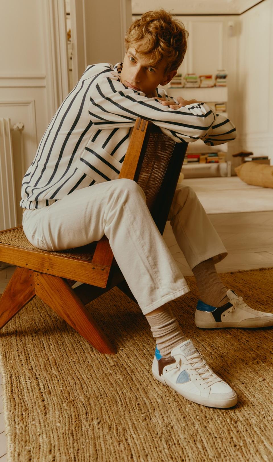 Philippe Model sneakers prsx uomo bianco blu marrone
