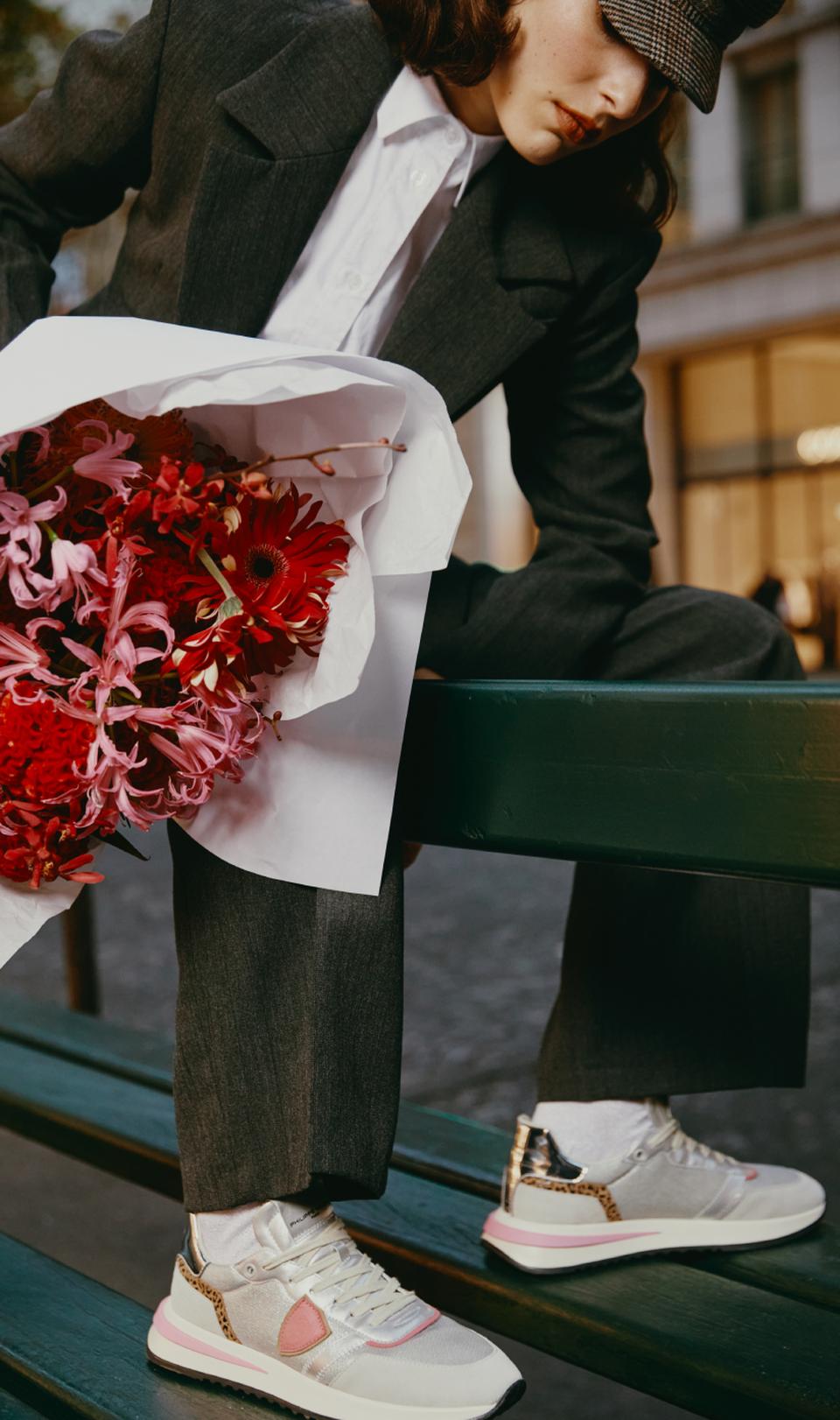 Philippe Model sneakers tropez 2.1 donna grigio argento rosa