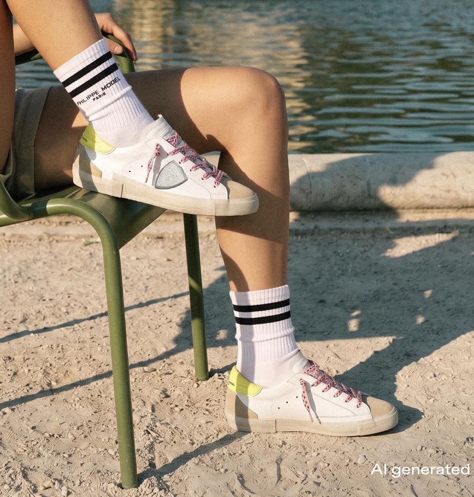 Philippe Model sneakers prsx women white beige neon yellow