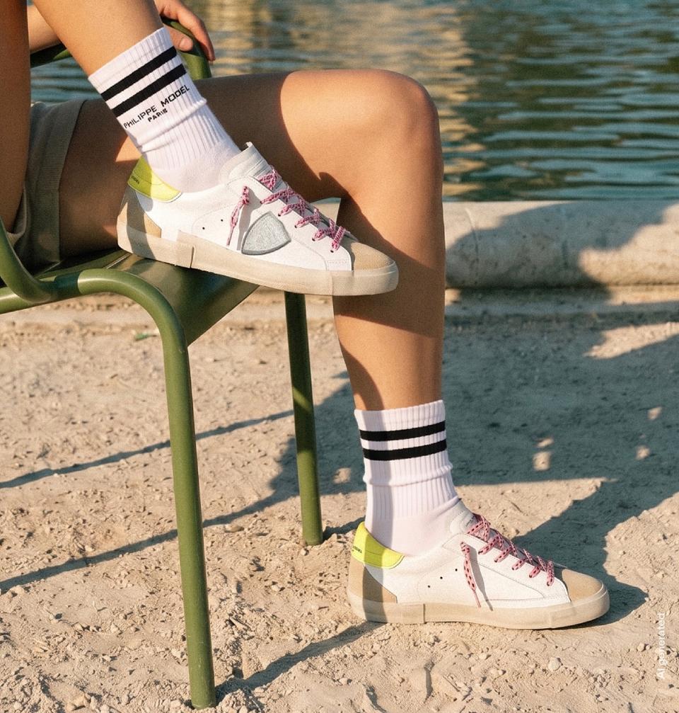 Philippe Model sneakers prsx women white beige neon yellow