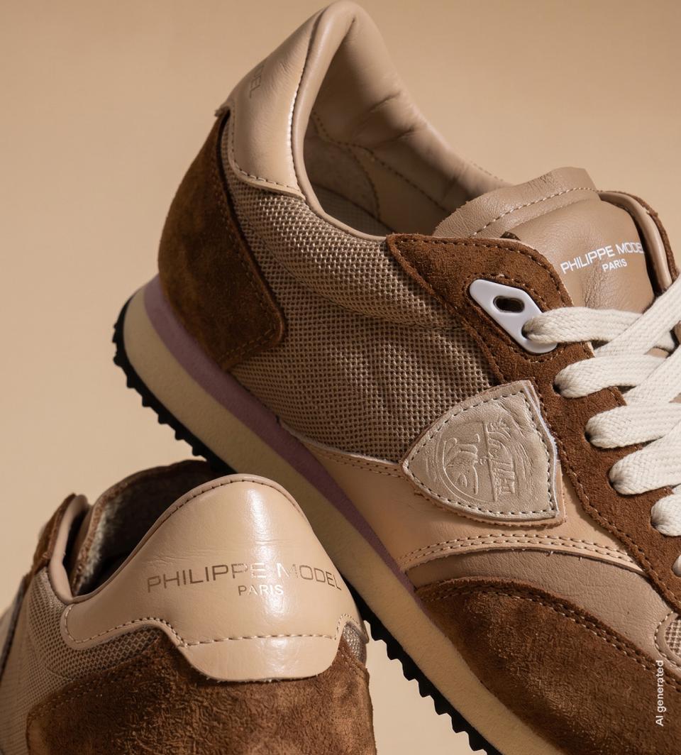 Philippe Model sneakers blville women cognac beige pink
