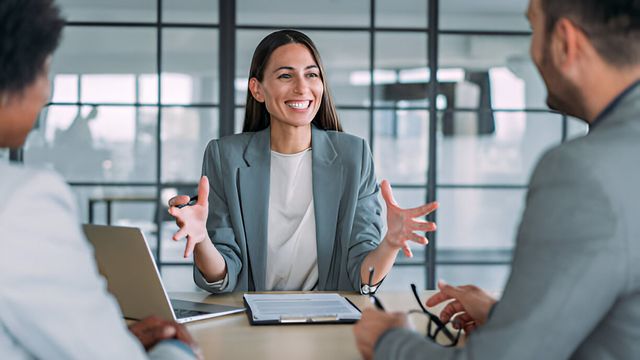three entrepreneurs on meeting in board room