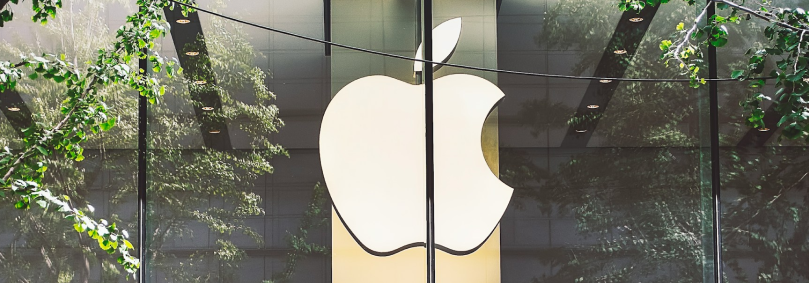 Apple sign outside an Apple Store