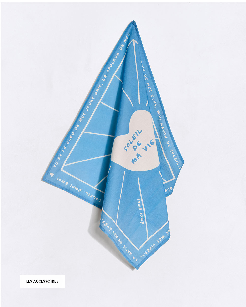 foulard bleu soleil de ma vie