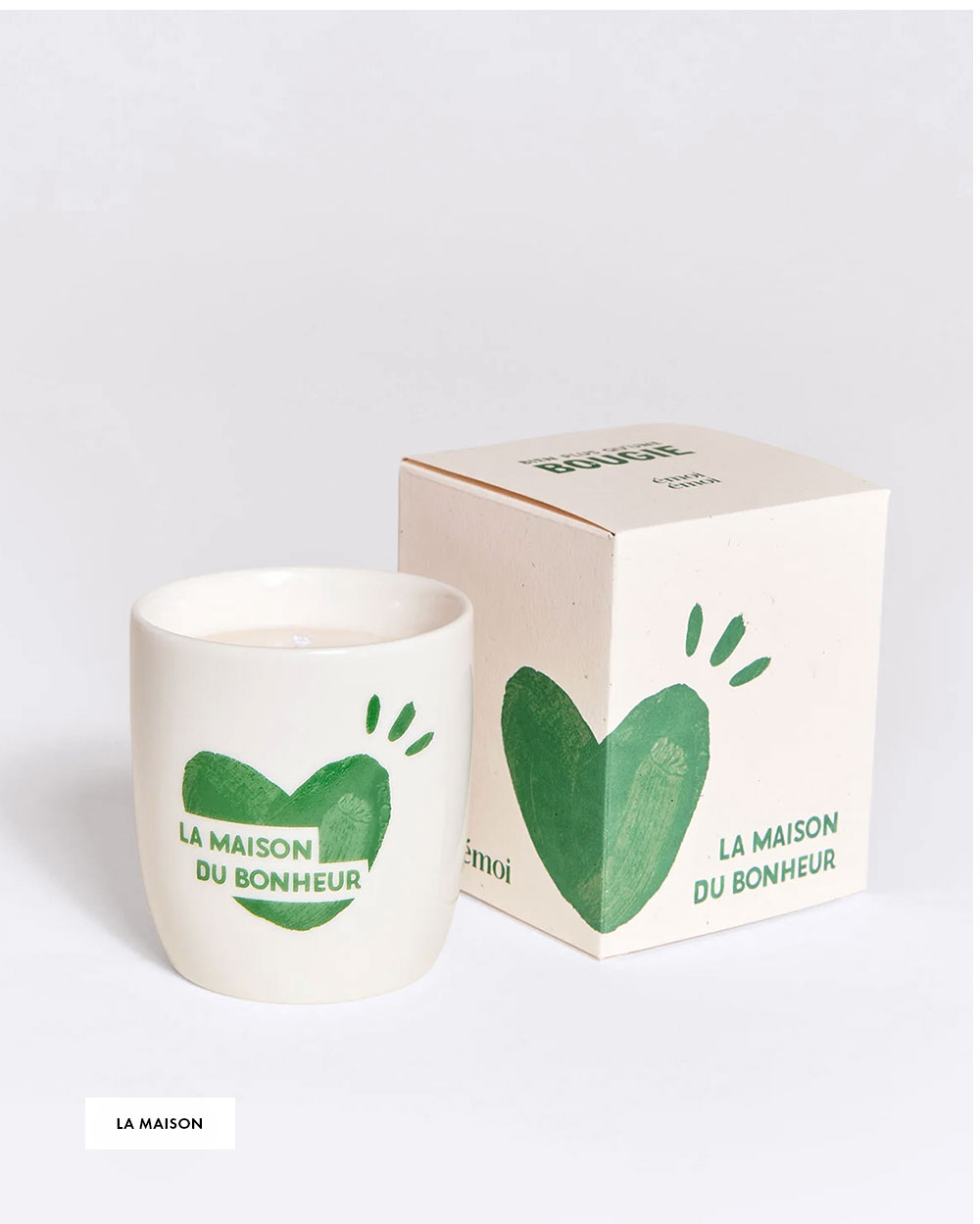 bougie verte la maison du bonhur