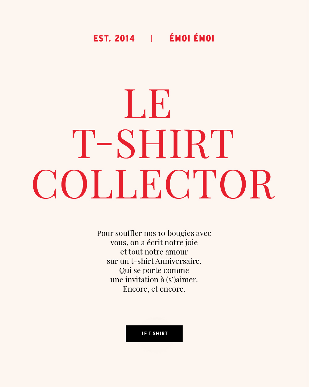 t-shirt collector desk + CTA