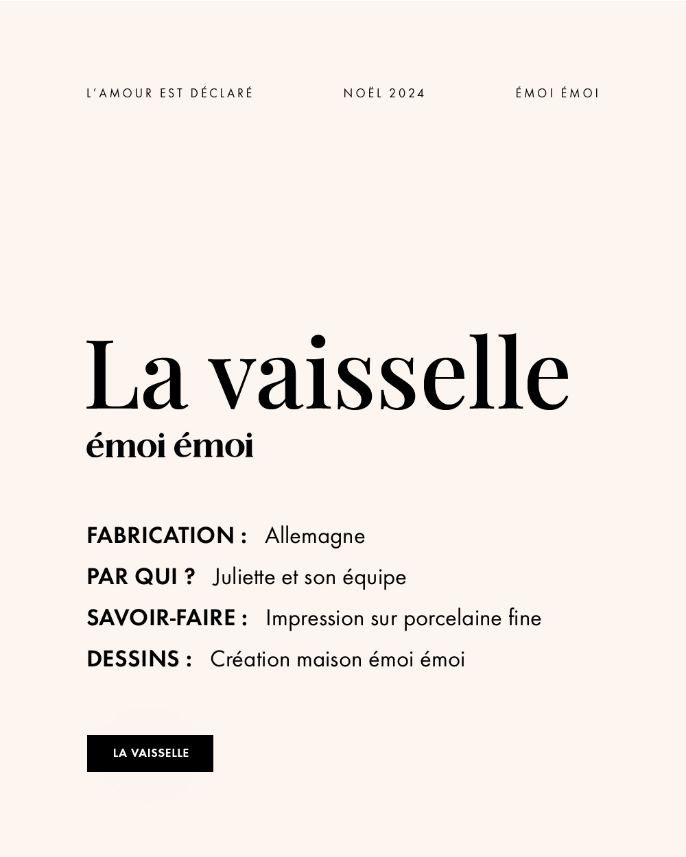 LP CATALOGUE NOEL VAISSELLE DESK