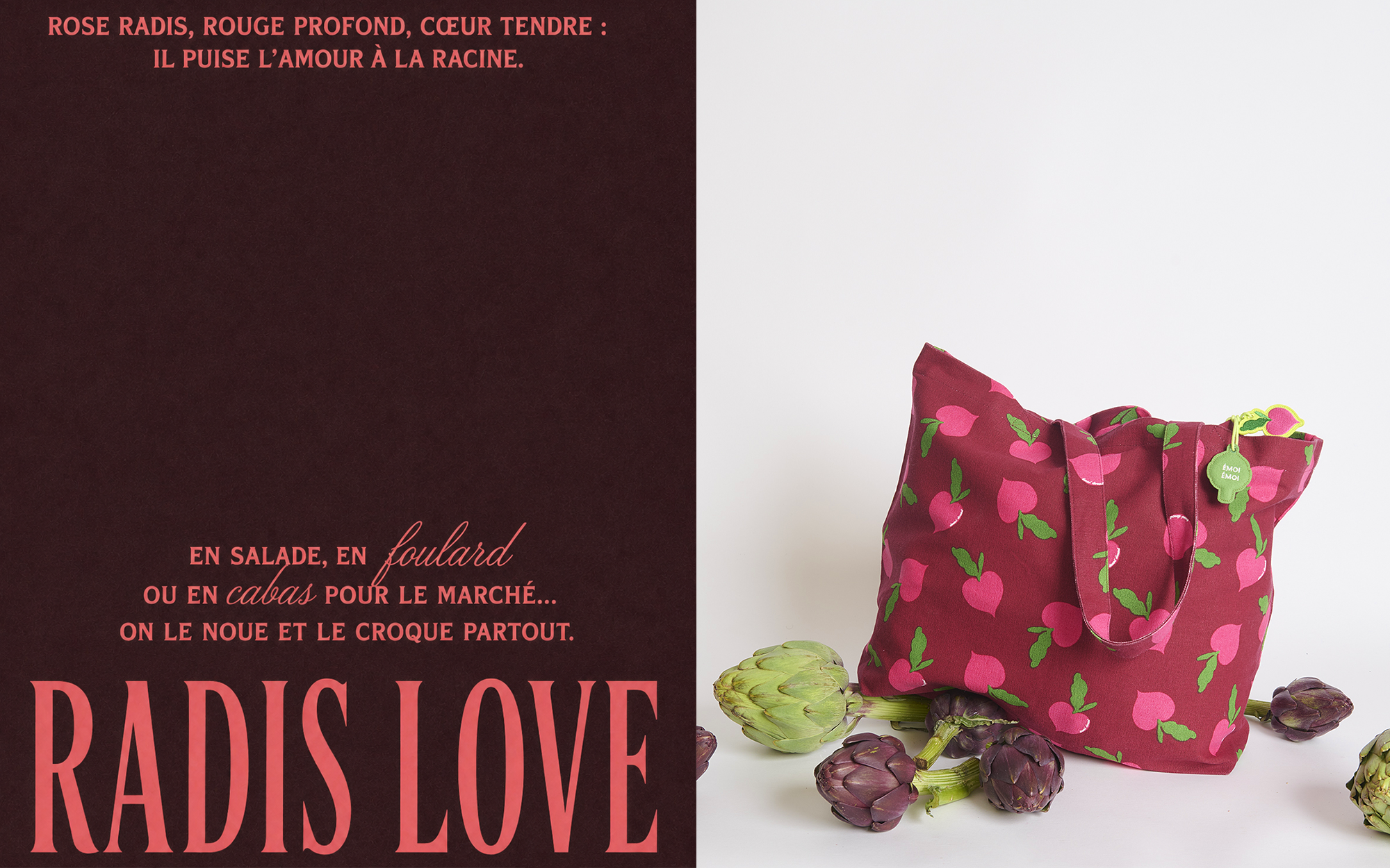Cabas Radis Love lookbook Coeur d