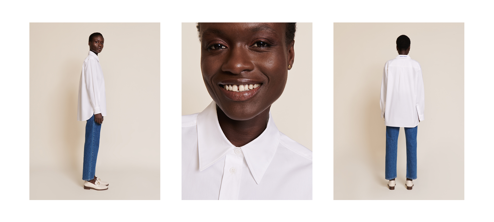 Chemisier Moi-même Moitié - Taille M - Couleur Argenté - Neuf Sans étiquettes - Blouse Femme élégante