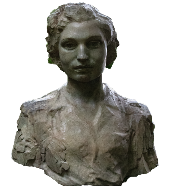 bronze sculptural bust of Noor Inayat Khan