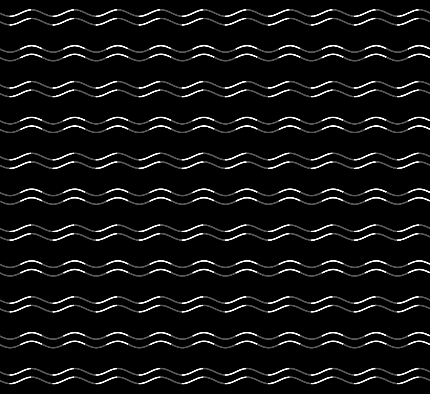The Curvature Blindness Illusion on a black background