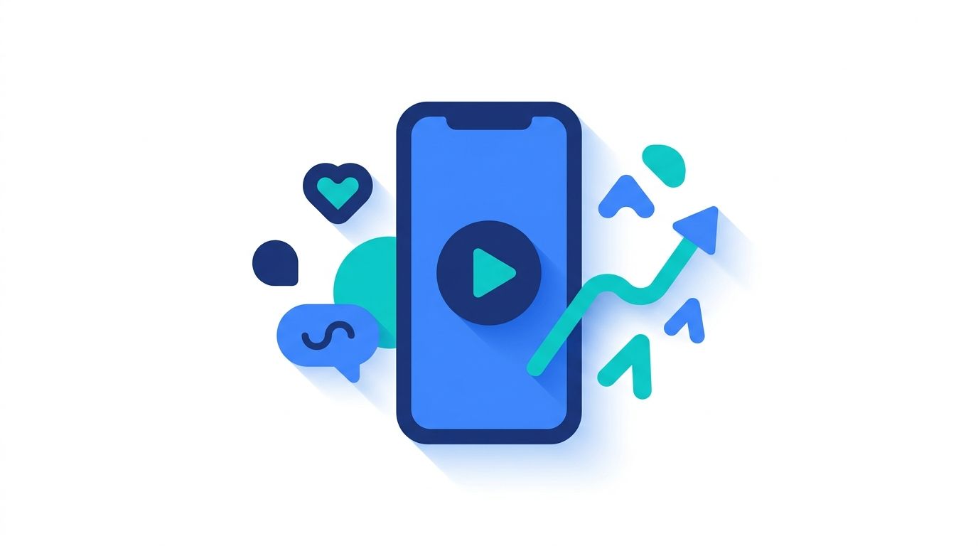 Illustration d'une campagne TikTok Ads en format video verticale