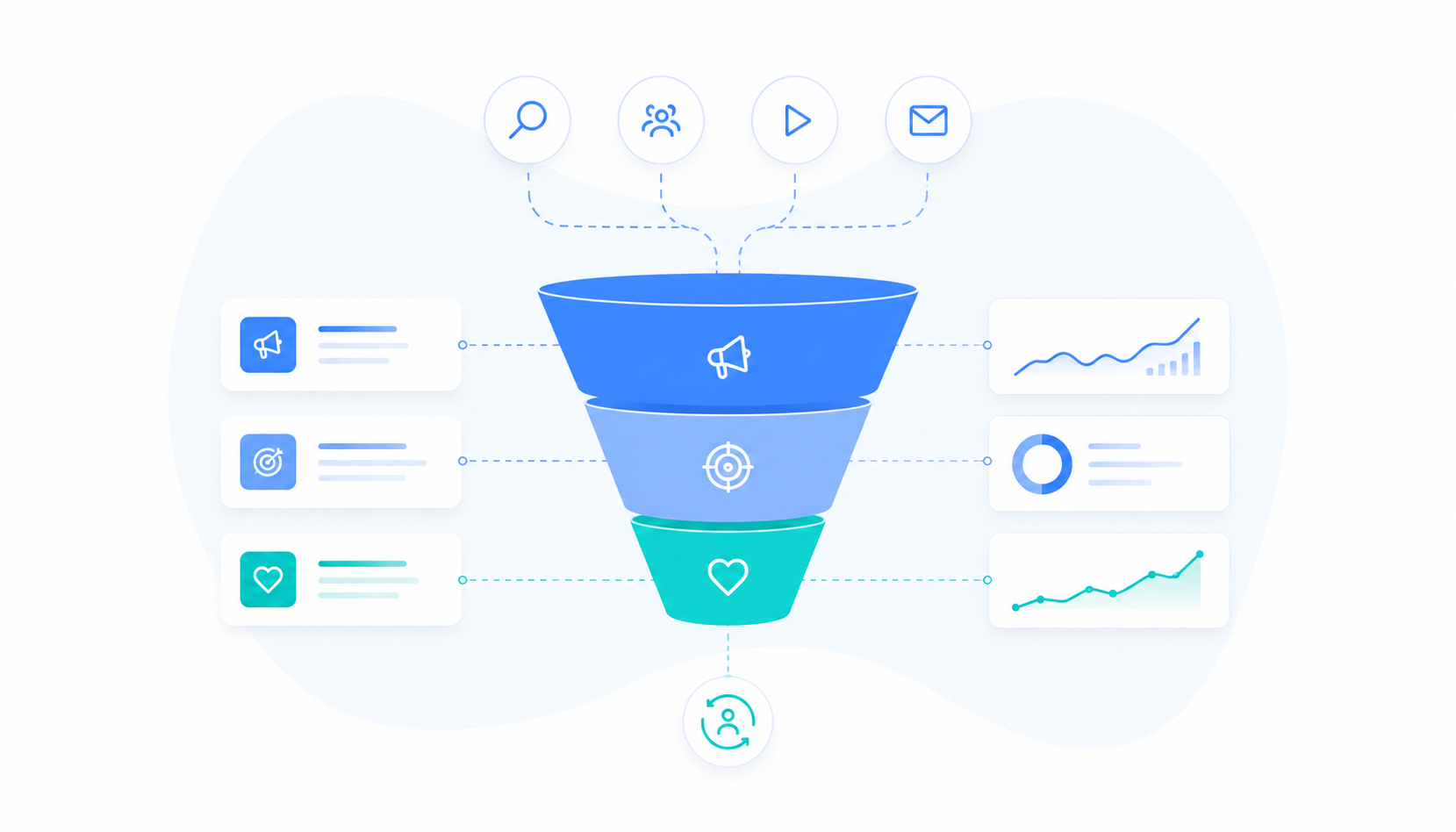 Stratégie marketing full-funnel : structurer notoriété, conversion et fidélisation