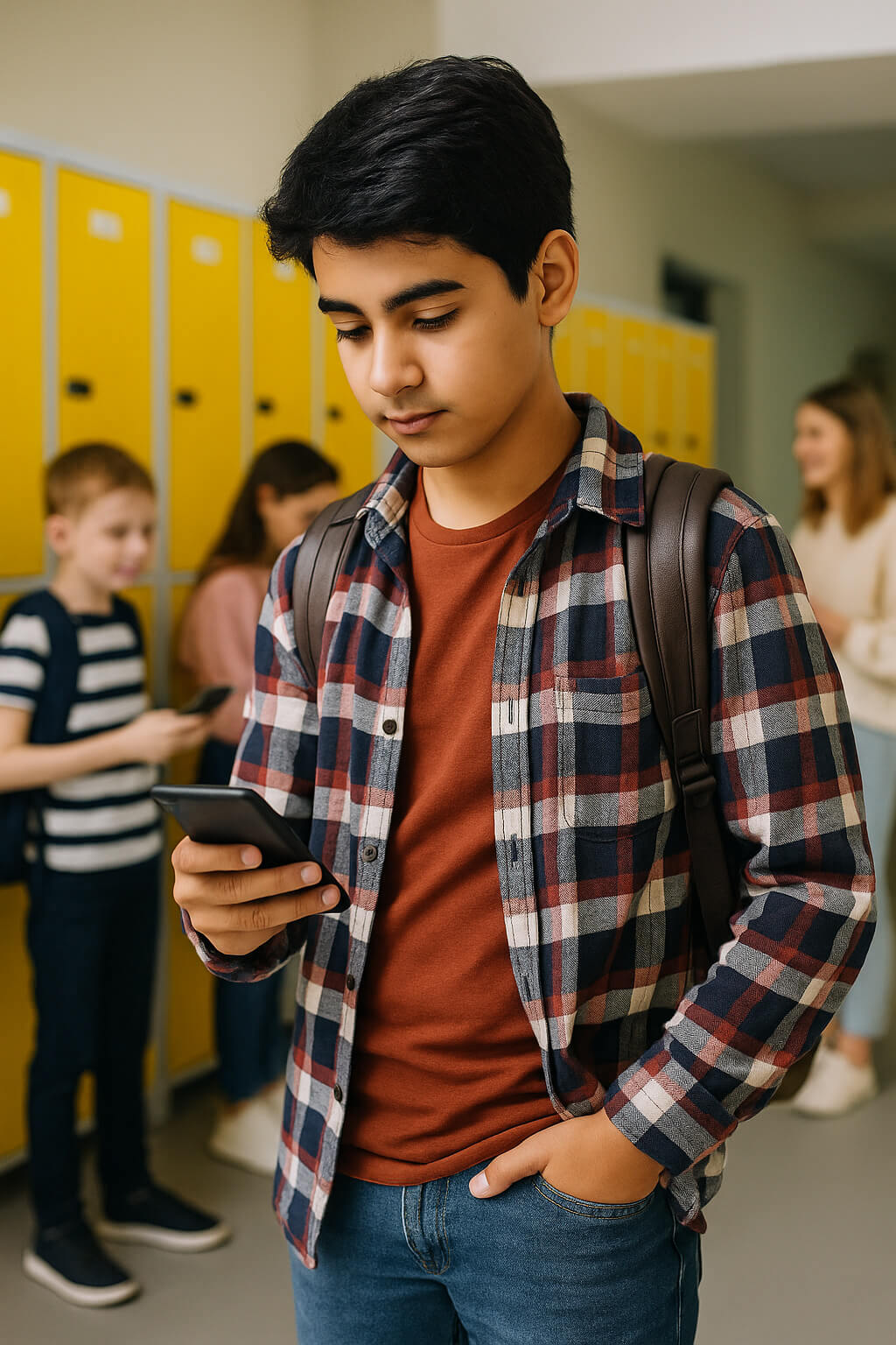 Boy Using mobile