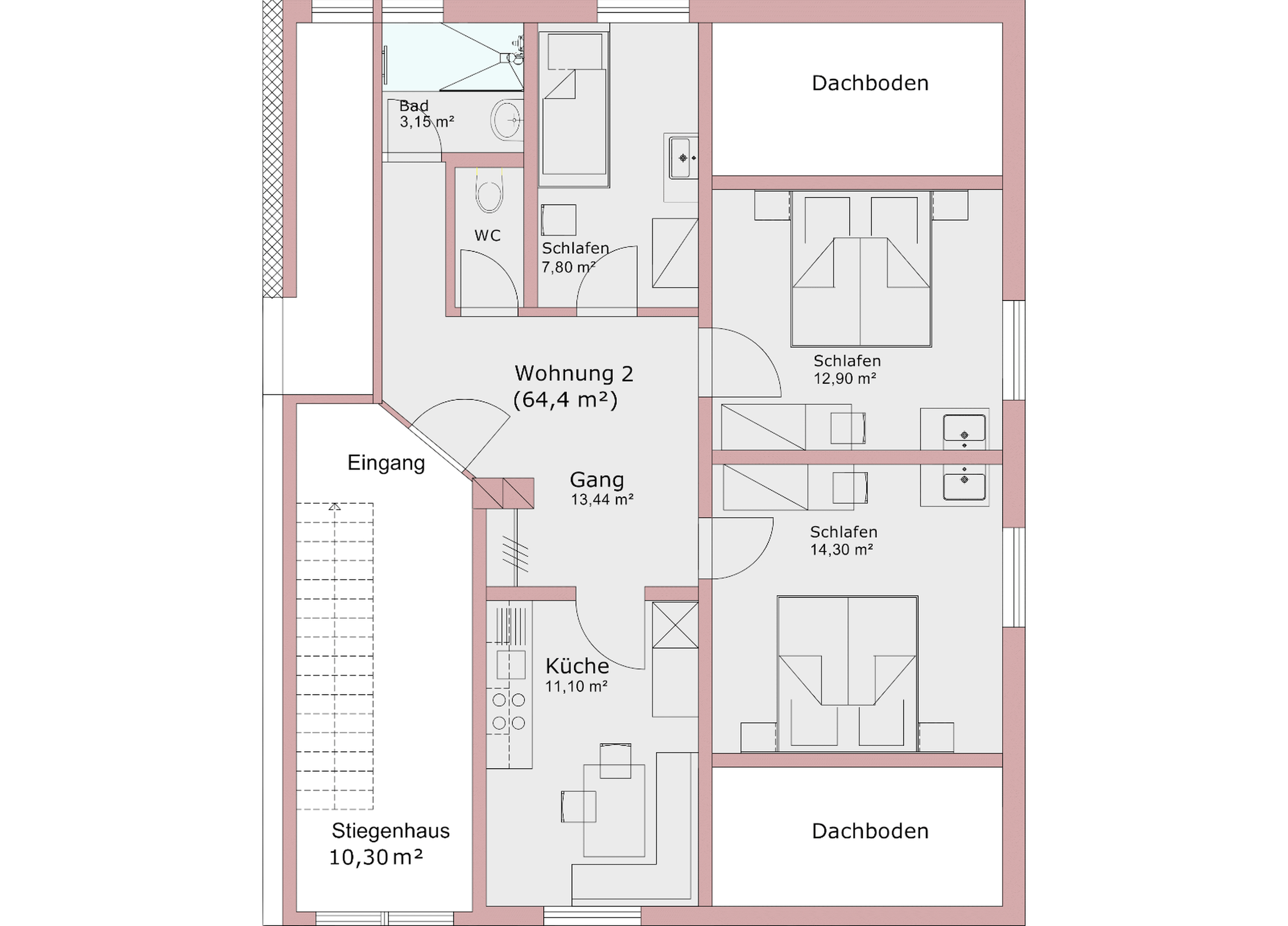 Grundriss Ferienwohung 2