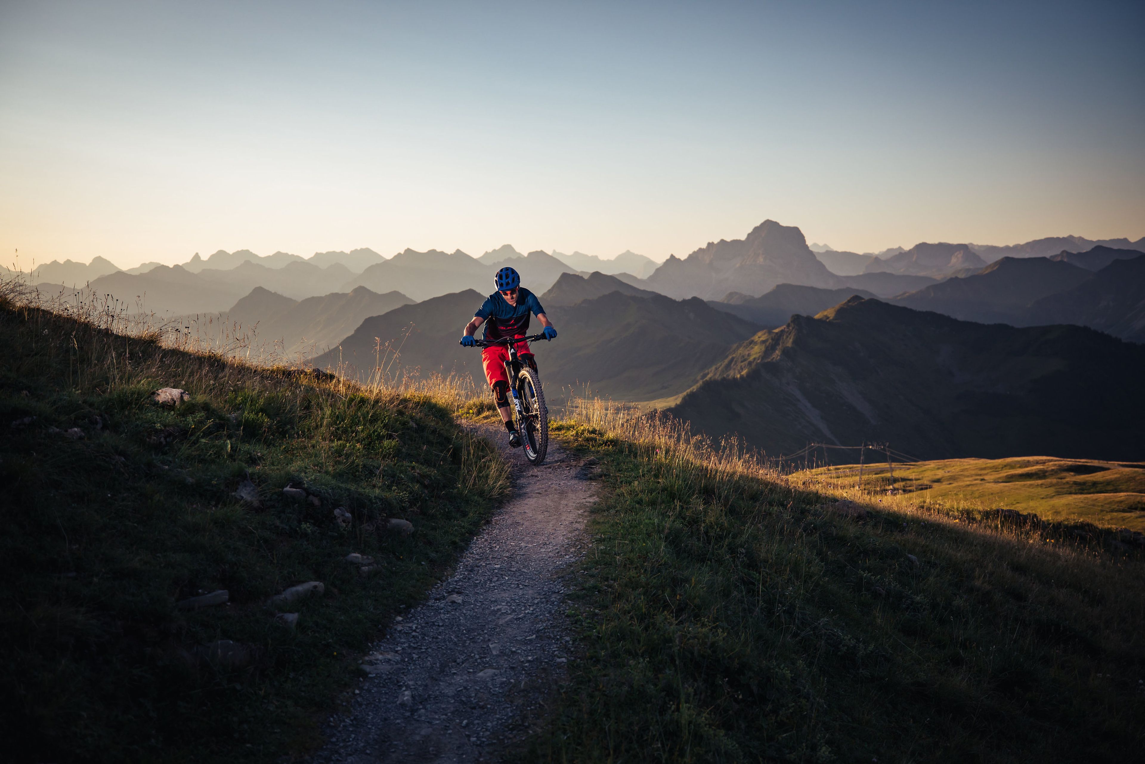 Mountainbiken im Bereich Diedamskopf