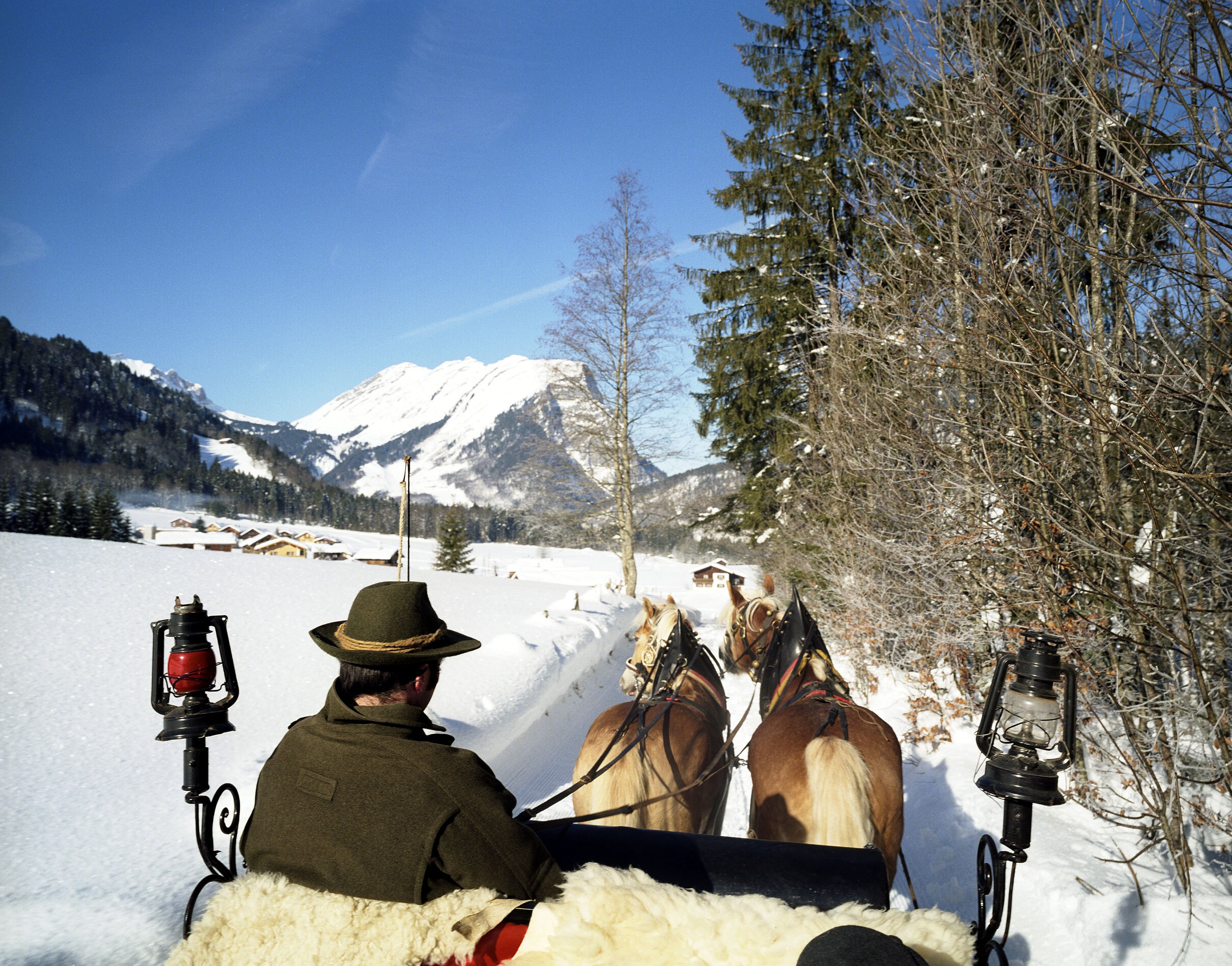 Pferdeschlittenfahrt in Au-Schoppernau