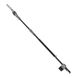 A long pole hedge trimmer with a silver cutting blade and a black handle, designed for reaching high branches.