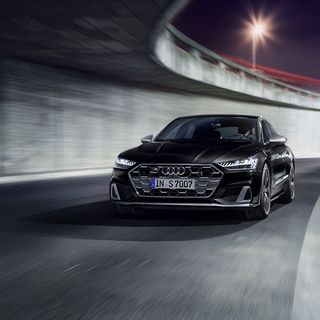 Modern Audi at night