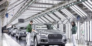 audi auto during the quality inspection