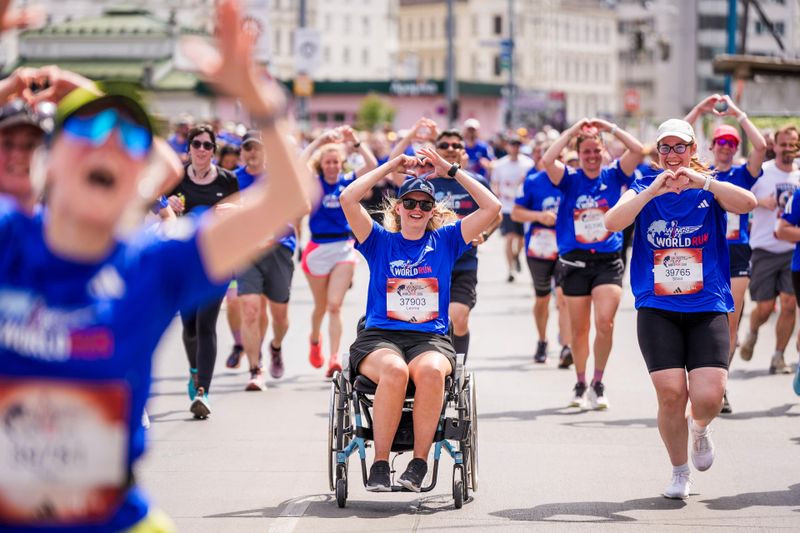Participants seen during the Wings for Life World Run in Vienna, Austria on May 10, 2026