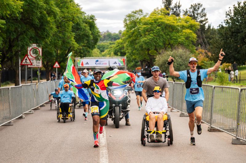 Participants seen at Wings For Life World Run App Run at Pretoria, South Africa, on May 10, 2026.