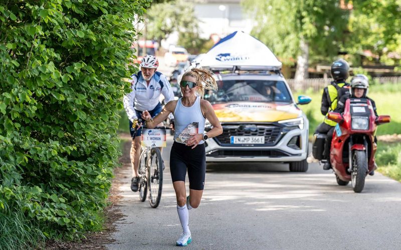 Ingalena Schömburg-Heuck of Germany seen during the Wings for Life World Run in Munich, Germany on May 05, 2024.