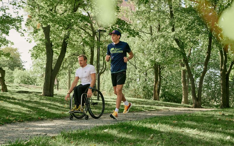 Aron Anderson and Armand Duplantis seen in Stockholm, Sweden on September 10, 2024