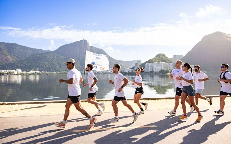 Participants seen during the Wings for Life World Run in Rio de Janeiro, Brazil on May 04, 2025.